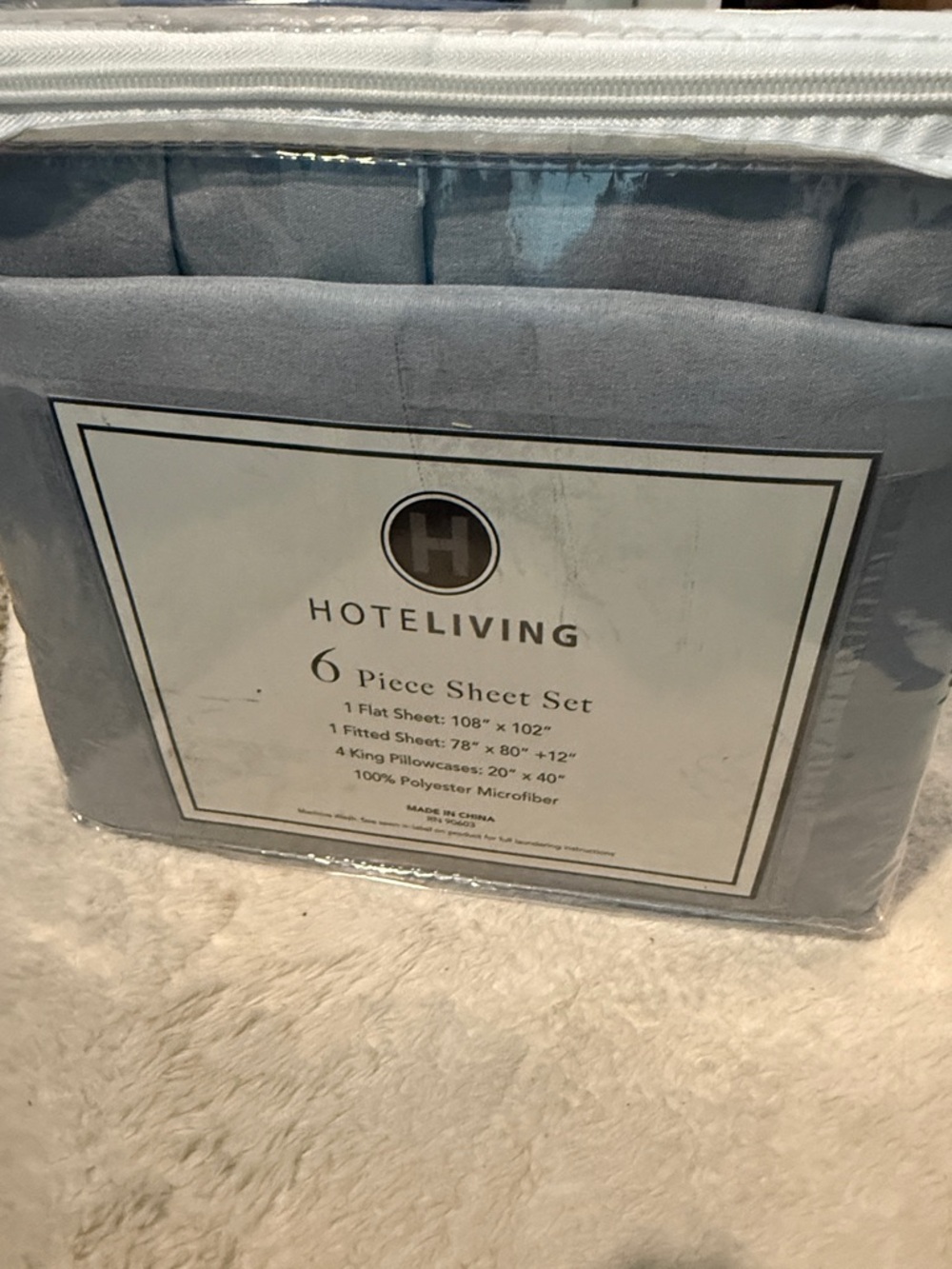 Hotel Collection King 6-Piece Sheet Set - Light Gray - Picture 2 of 4